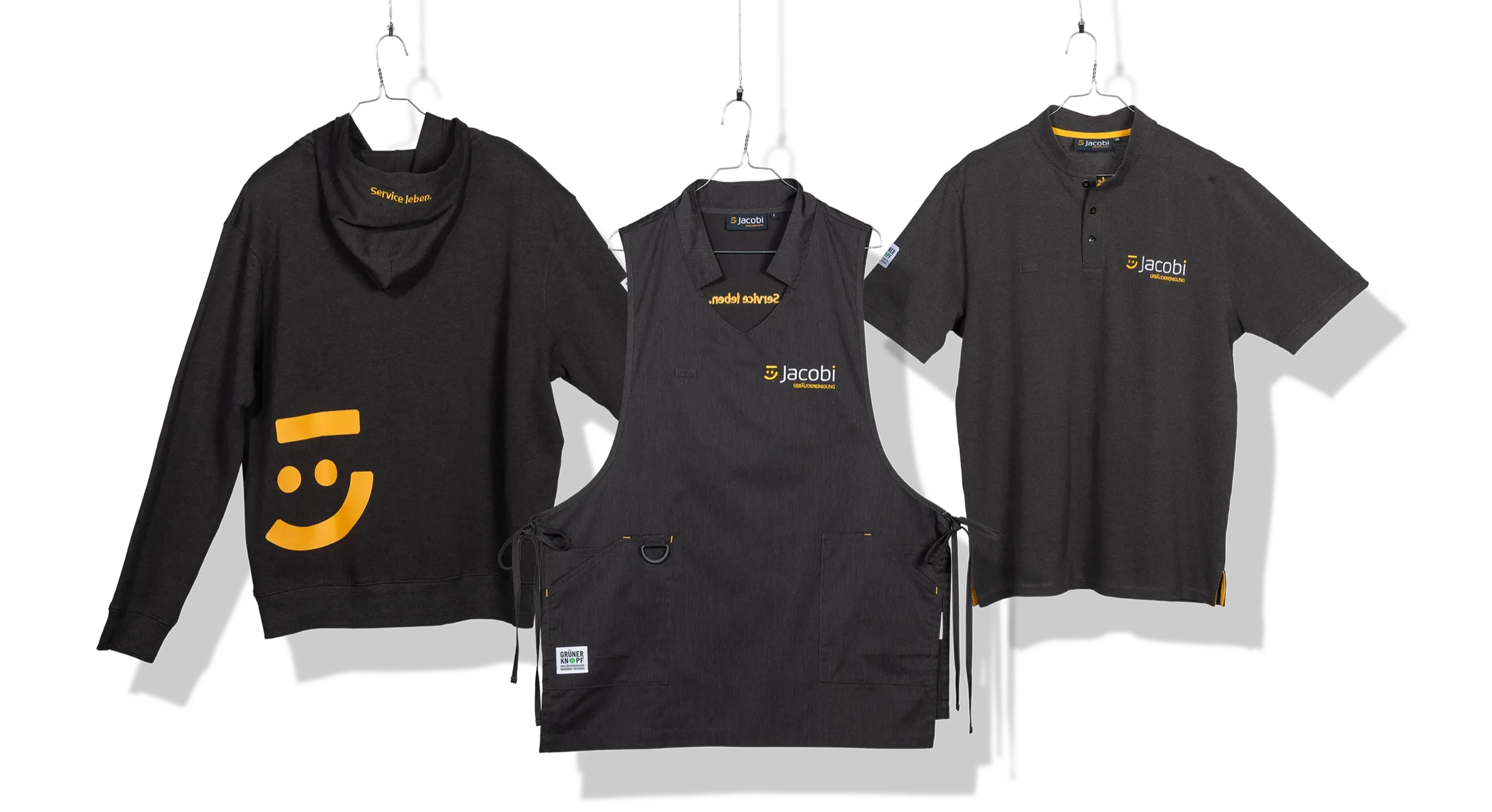 Jacobi — Hoodie, Kassak und Poloshirt für die Gebäudereinigung