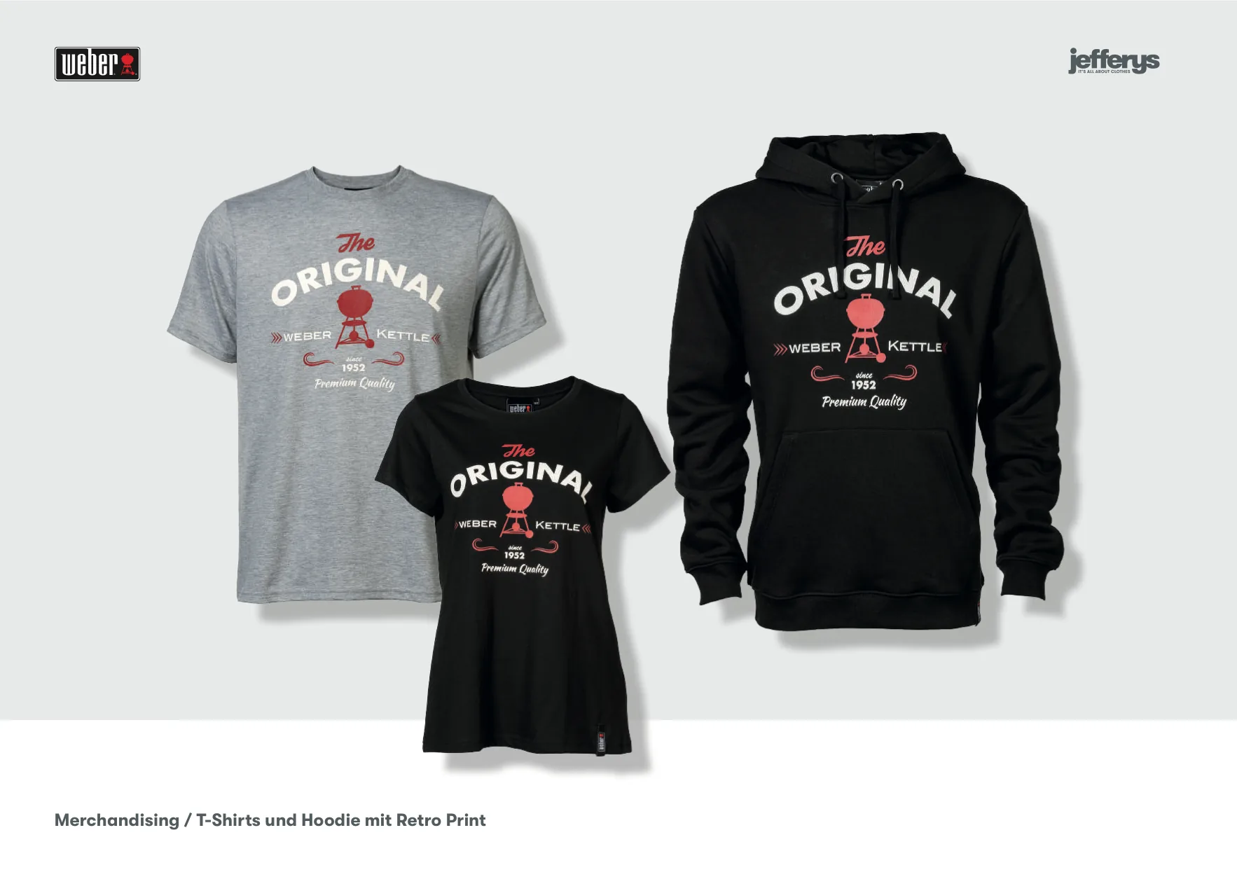 Jefferys Imagebook, Seite 19 von 38 – Merchandising: T-Shirts und Hoodie mit Retro Print