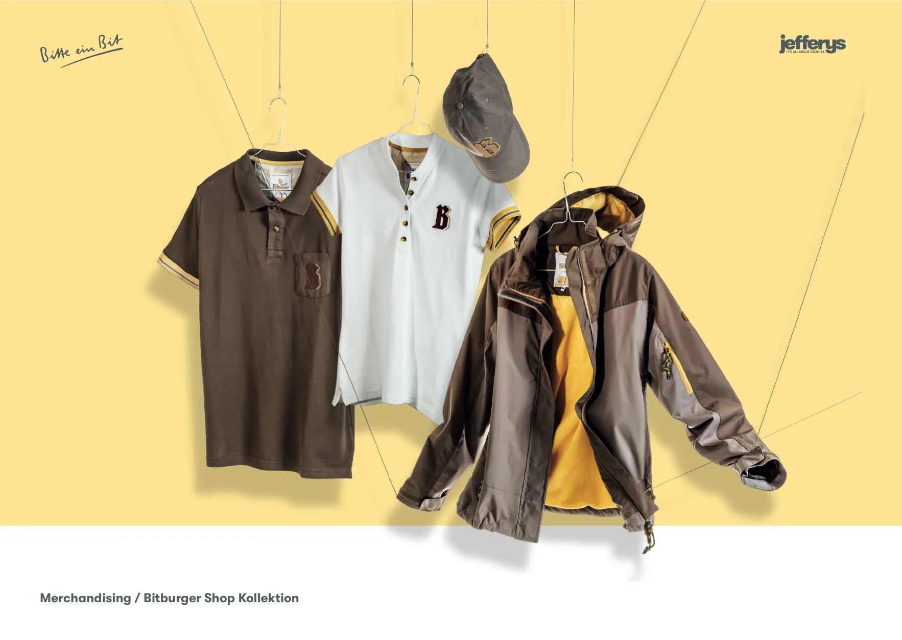 Jefferys Imagebook, Seite 27 von 38 – Merchandising: Bitburger Shop Kollektion