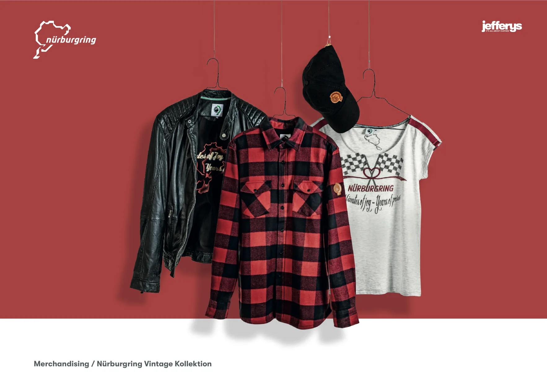 Jefferys Imagebook, Seite 28 von 38 – Merchandising: Nürburgring Vintage Kollektion