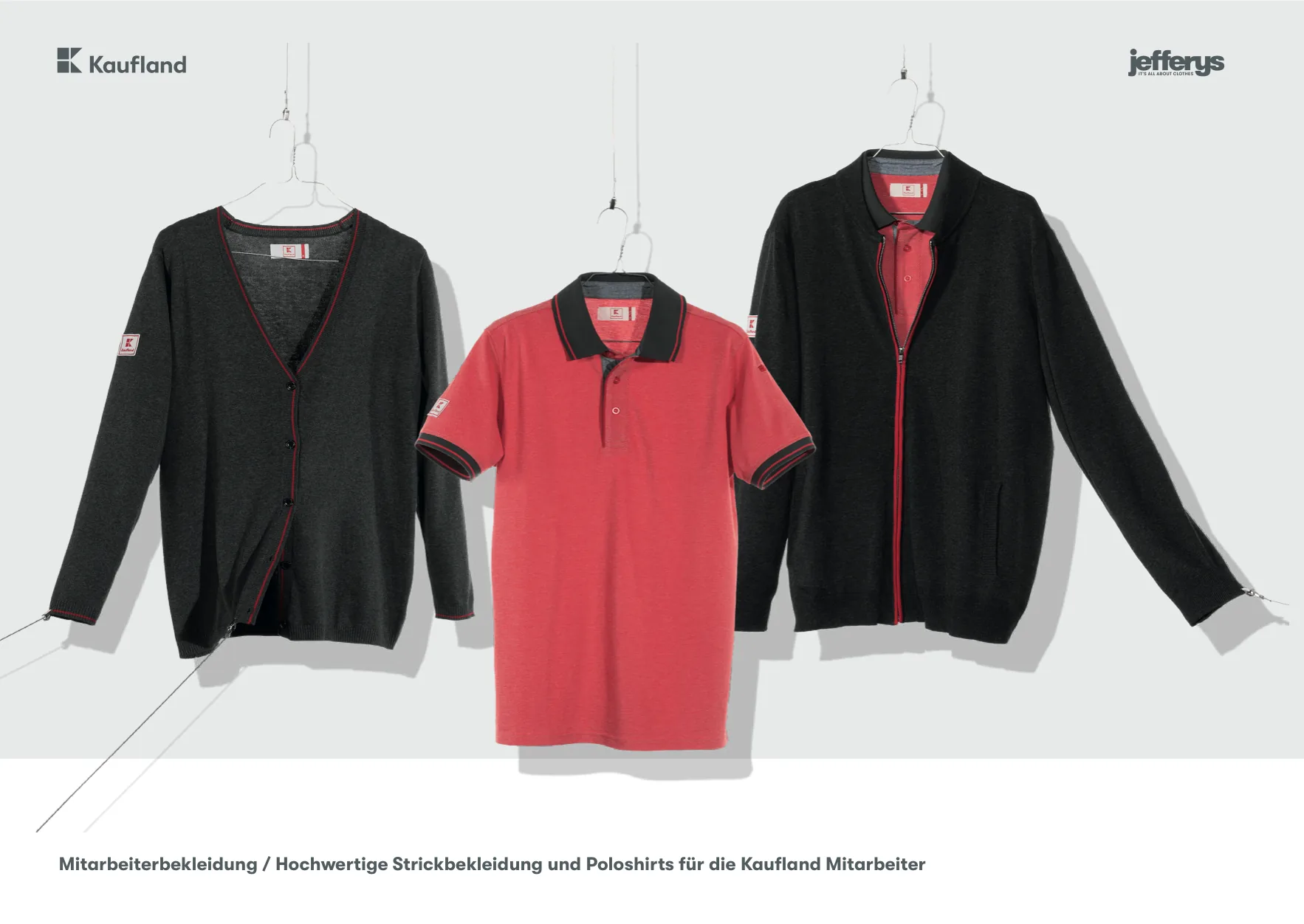 Jefferys Imagebook, Seite 35 von 38 – Mitarbeiterbekleidung: Kaufland Strickbekleidung und Poloshirts