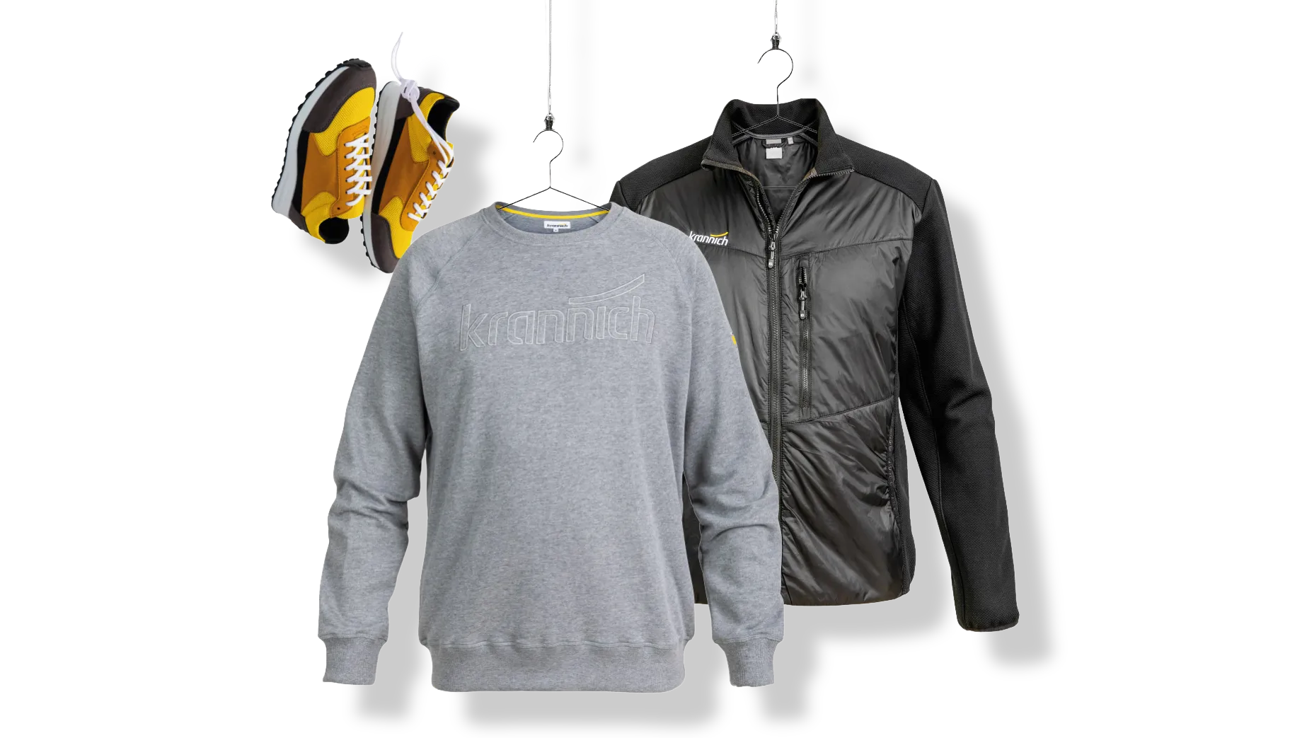 Krannich — Sweatshirt, Hybridjacke und Sneaker